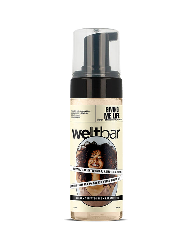 WEFTBAR Hair Care for Hair Extensions GIVING ME LIFE Styling Mousse for Straight & Curly Hair