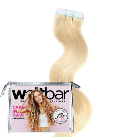Blonde Tape In Hair Extensions - LAUREN Body Wave - Ash Blonde