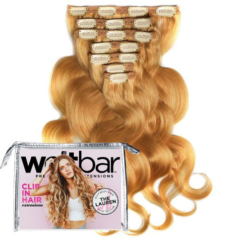 Blonde Clip In Extensions - LAUREN Silky Body Wave - Honey Blonde