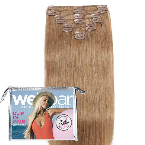 Blonde Clip In Hair Extensions - SARAH Silky Straight - Honey Blonde