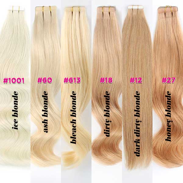 Blonde Tape In Hair Extensions - SARAH Silky Straight