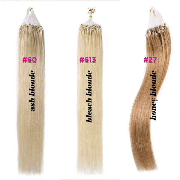 Blonde Micro Bead Strands - SARAH Silky Straight